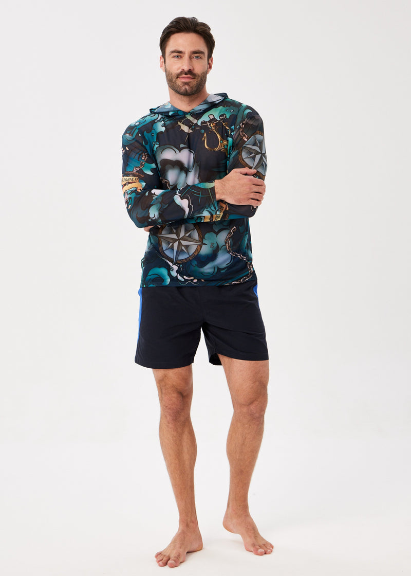Octopus Men's Mesh Rash Guard – SPF 50 Long Sleeve Swim Shirt
