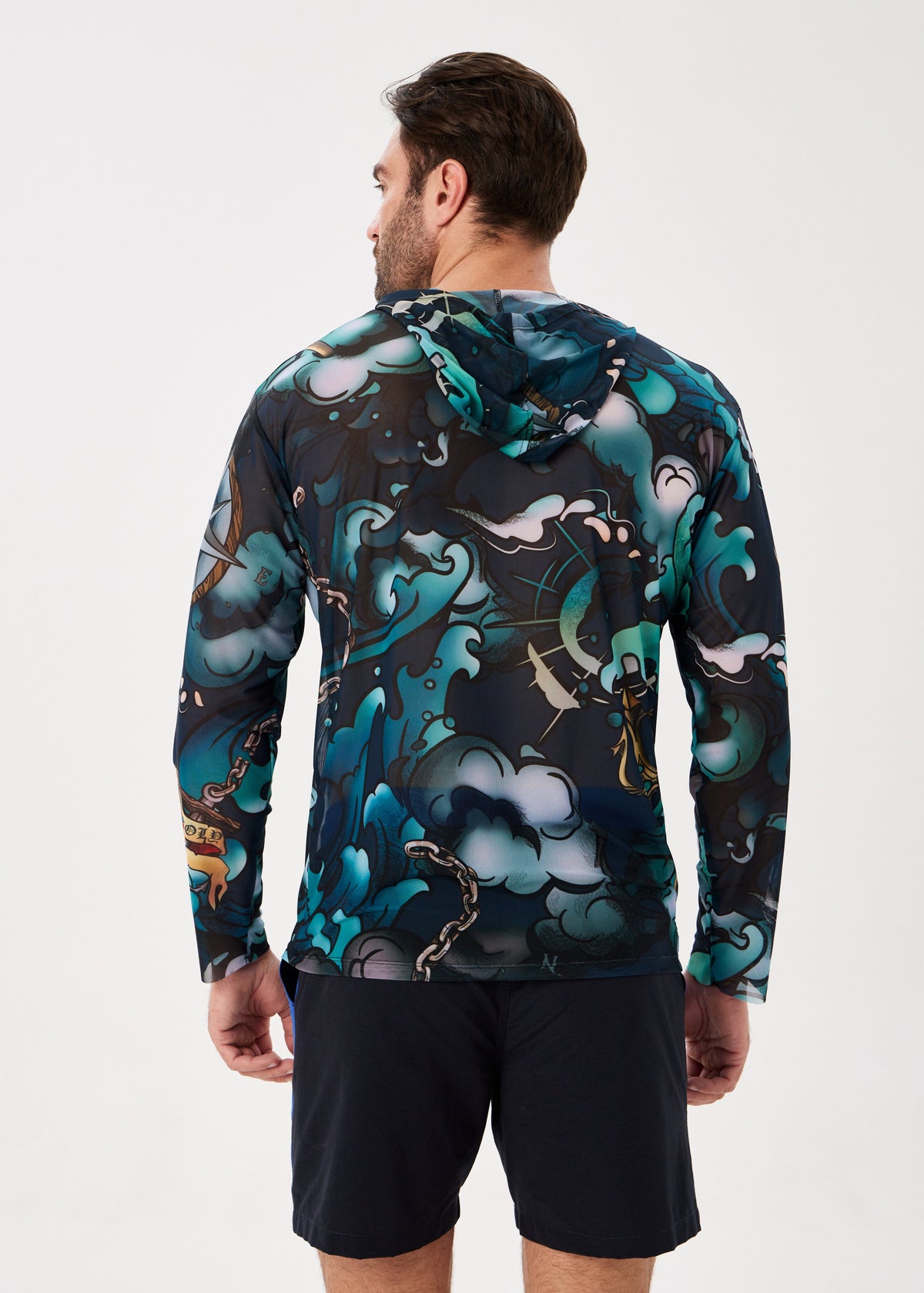 Octopus Men's Mesh Rash Guard – SPF 50 Long Sleeve Swim Shirt