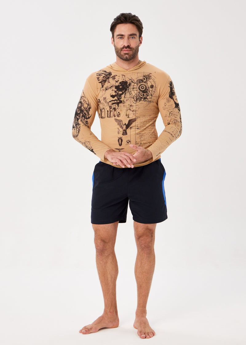 Rome Men's Mesh Rash Guard – SPF 50 Long Sleeve Swim Shirt