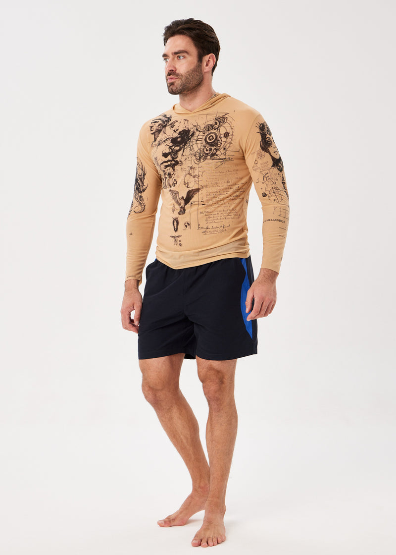 Rome Men's Mesh Rash Guard – SPF 50 Long Sleeve Swim Shirt
