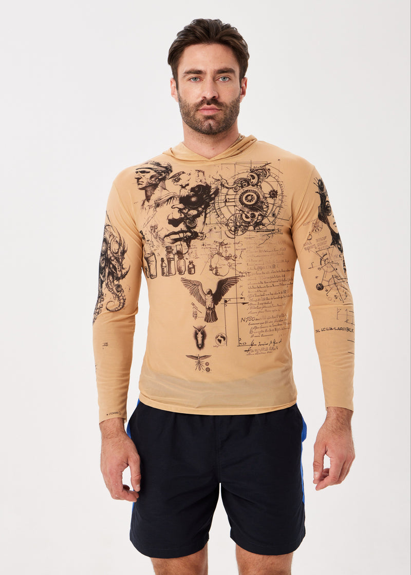 Rome Men's Mesh Rash Guard – SPF 50 Long Sleeve Swim Shirt