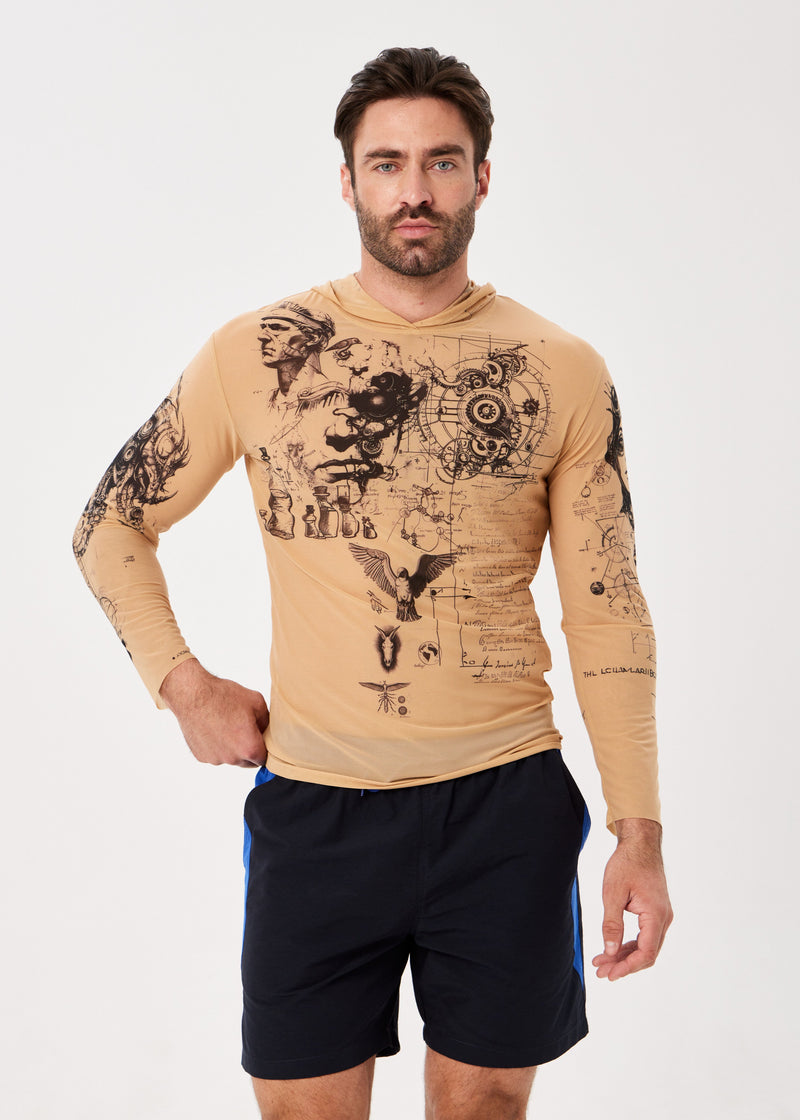 Rome Men's Mesh Rash Guard – SPF 50 Long Sleeve Swim Shirt