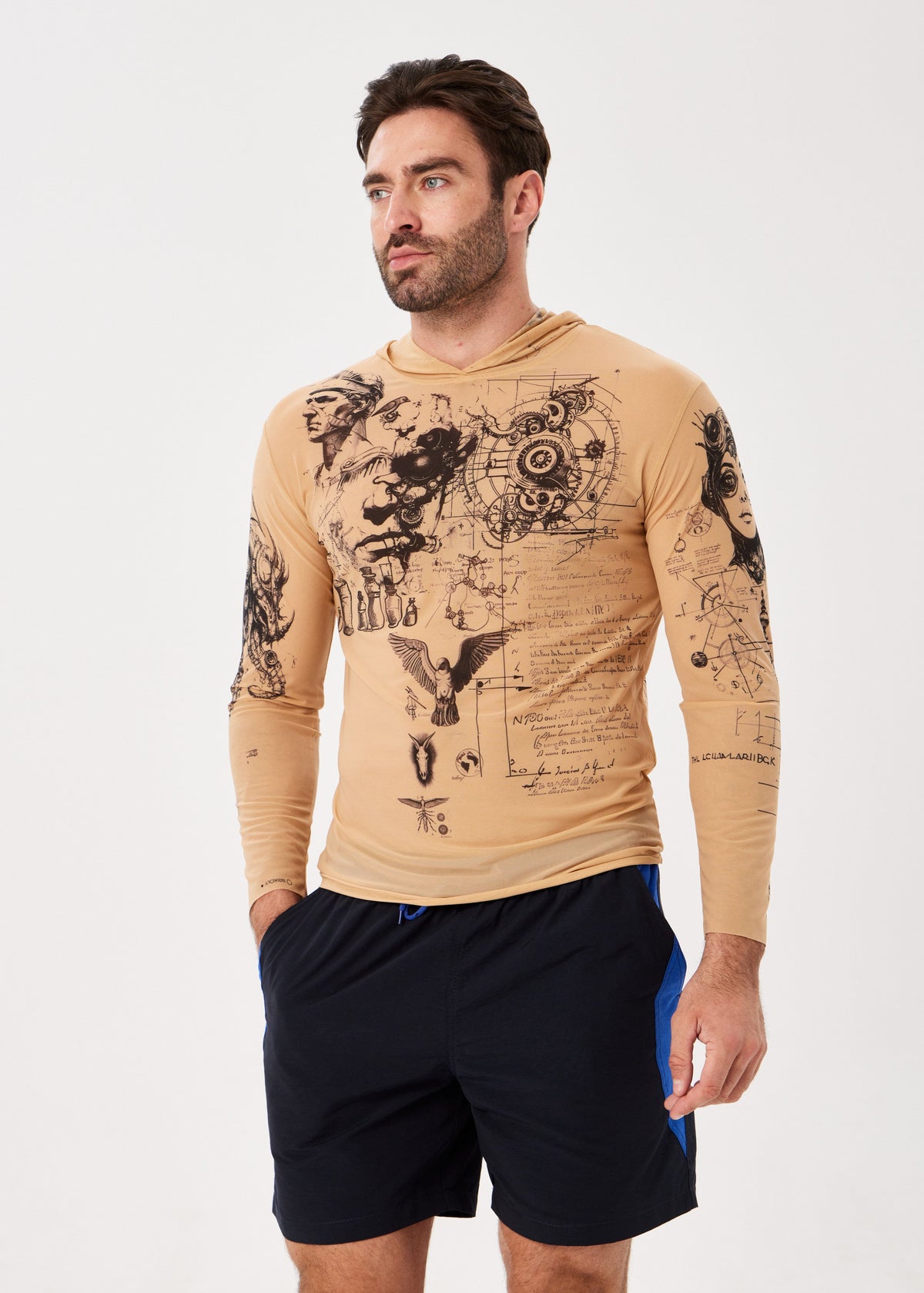 Rome Men's Mesh Rash Guard – SPF 50 Long Sleeve Swim Shirt