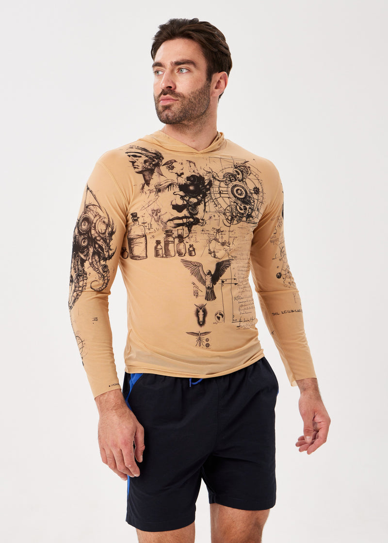 Rome Men's Mesh Rash Guard – SPF 50 Long Sleeve Swim Shirt