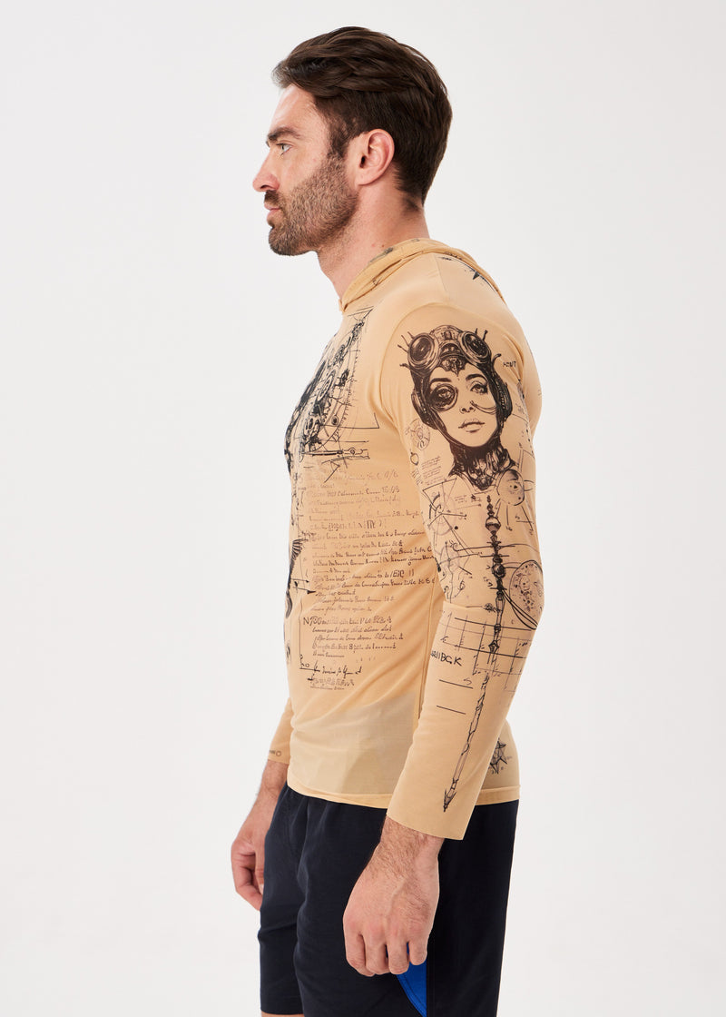 Rome Men's Mesh Rash Guard – SPF 50 Long Sleeve Swim Shirt