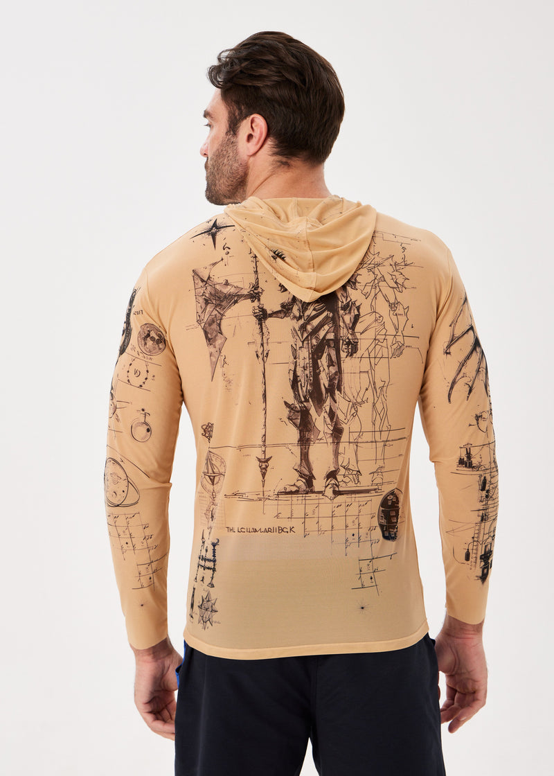 Rome Men's Mesh Rash Guard – SPF 50 Long Sleeve Swim Shirt