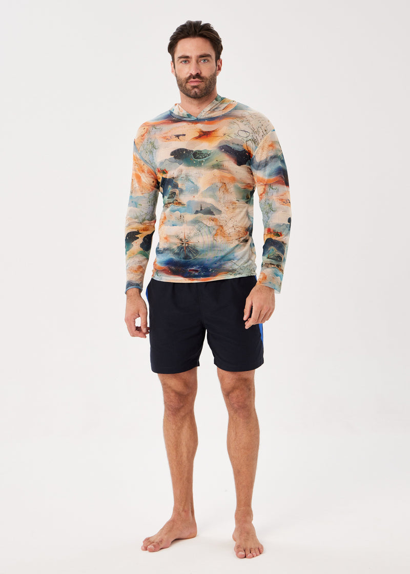 El Mar Men's Mesh Rash Guard – SPF 50 Long Sleeve Swim Shirt