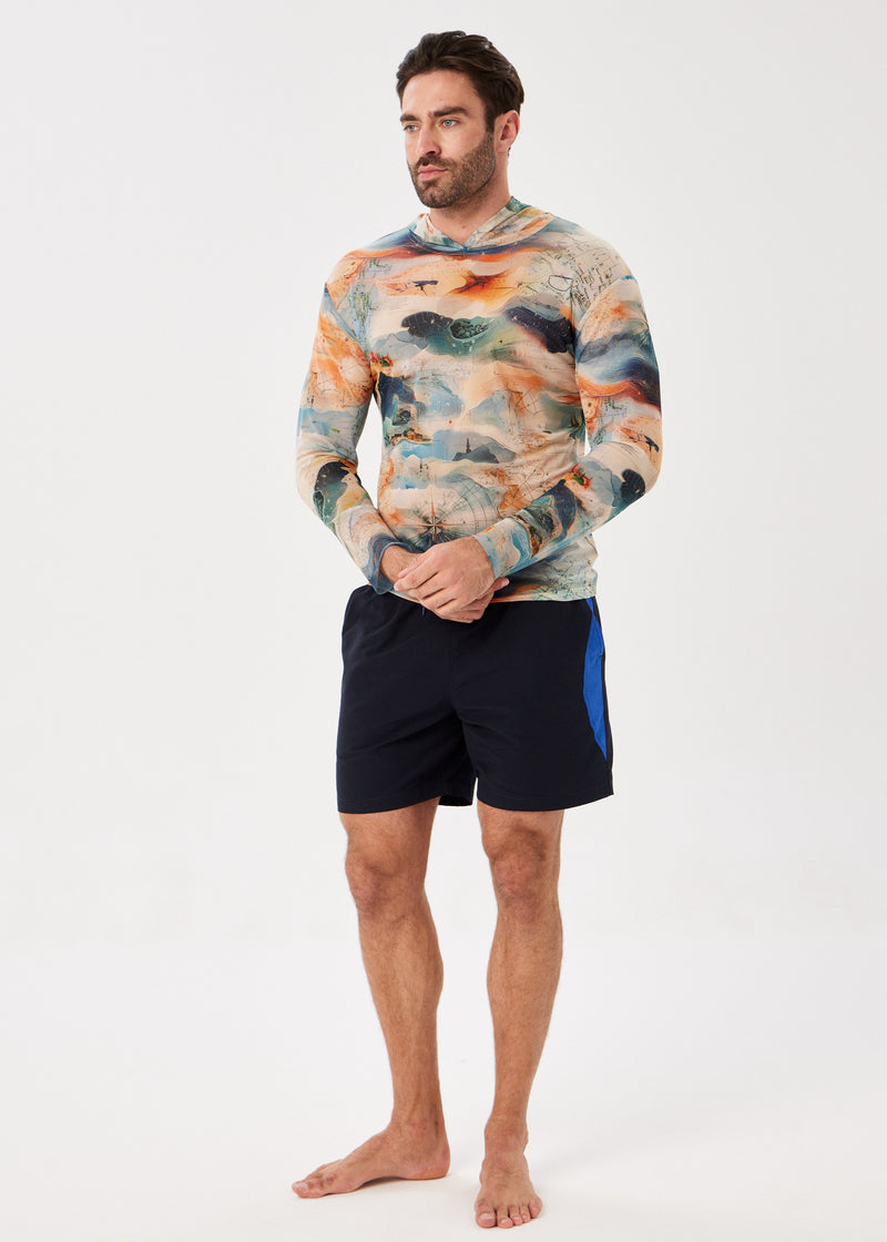 El Mar Men's Mesh Rash Guard – SPF 50 Long Sleeve Swim Shirt