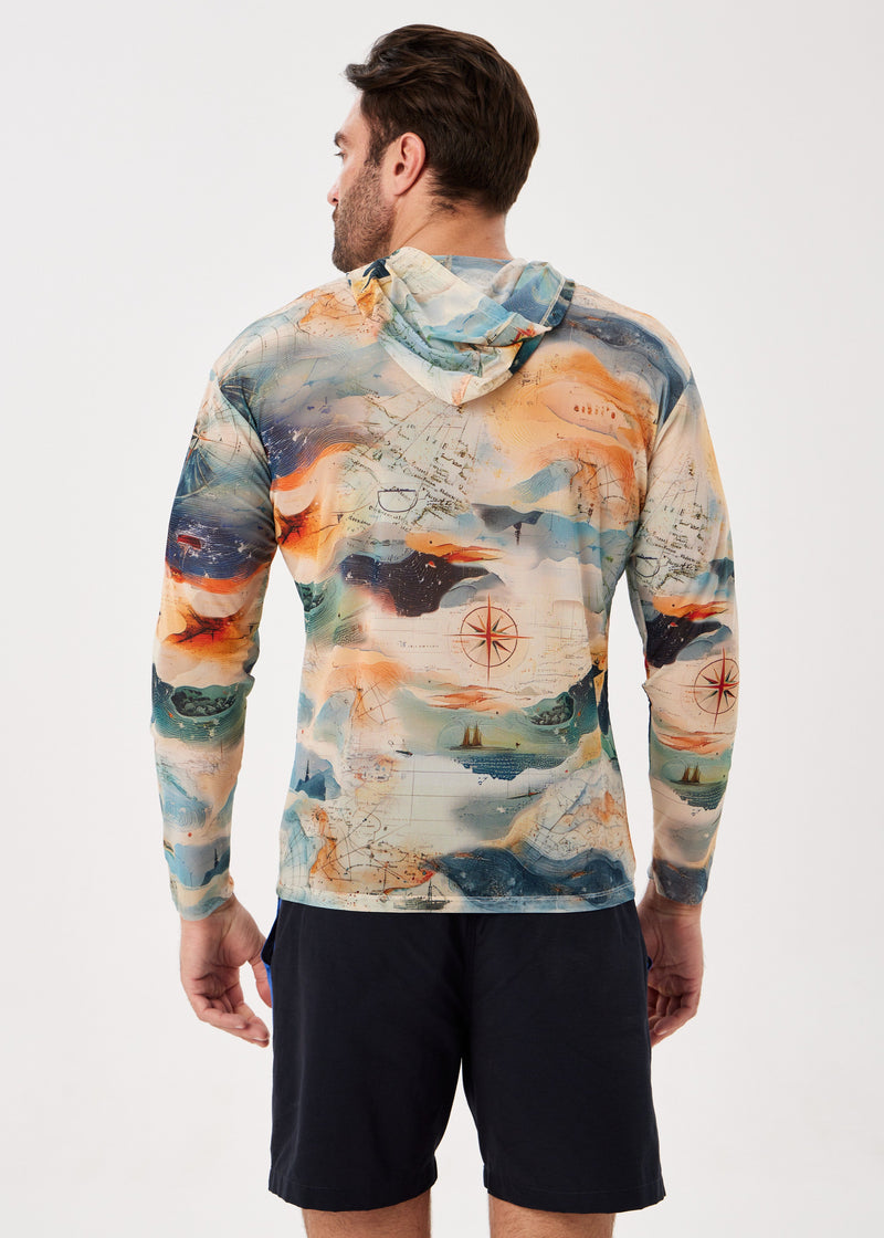 El Mar Men's Mesh Rash Guard – SPF 50 Long Sleeve Swim Shirt