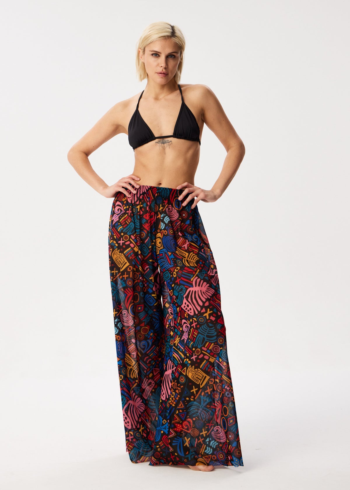 Fruits Tattoo Palazzo Pants – Style, Comfort, and Sun Protection