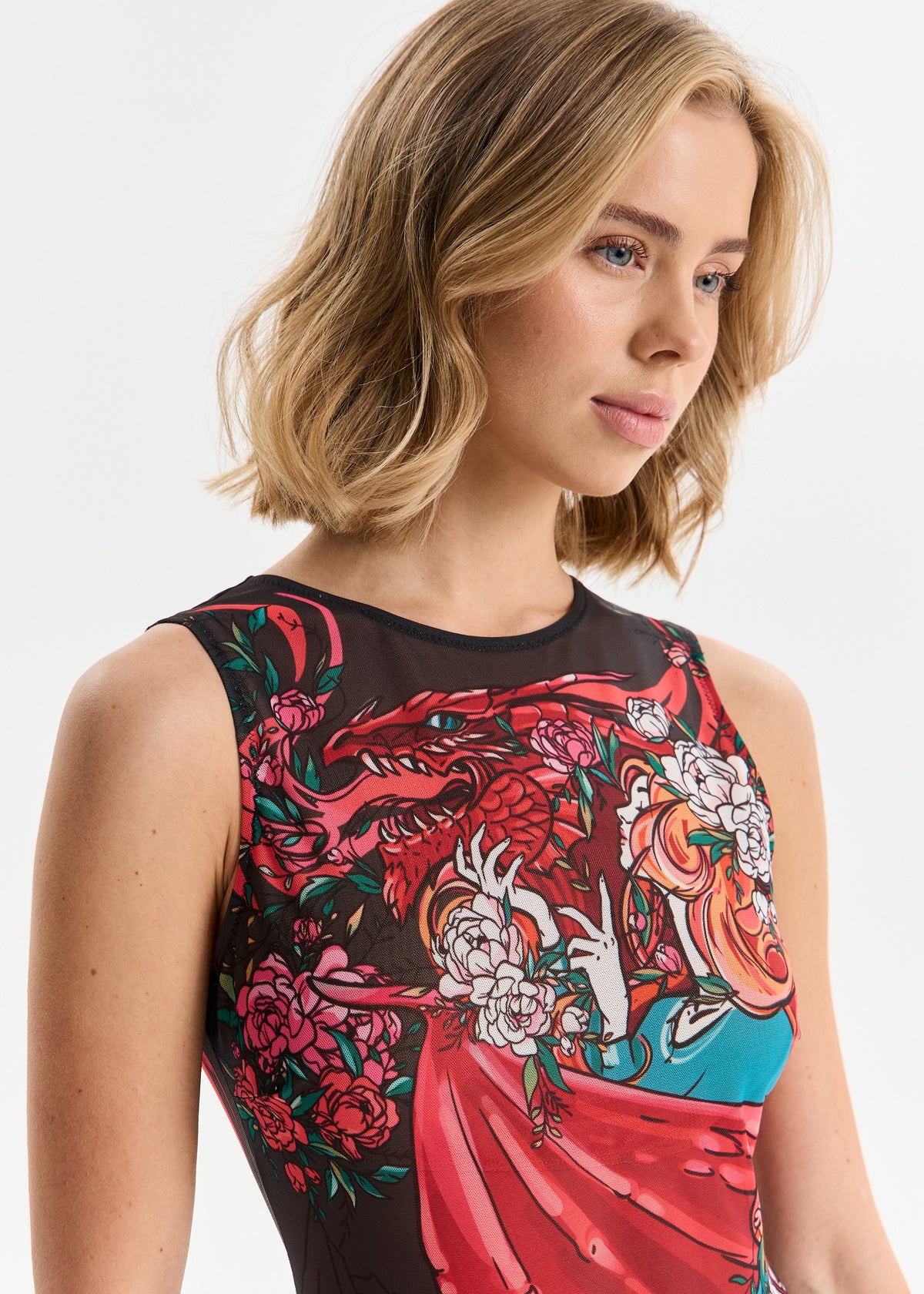 Dragon One-Piece – Sheer Mesh Smart Swimsuit with SPF 50 - BRIKOLY