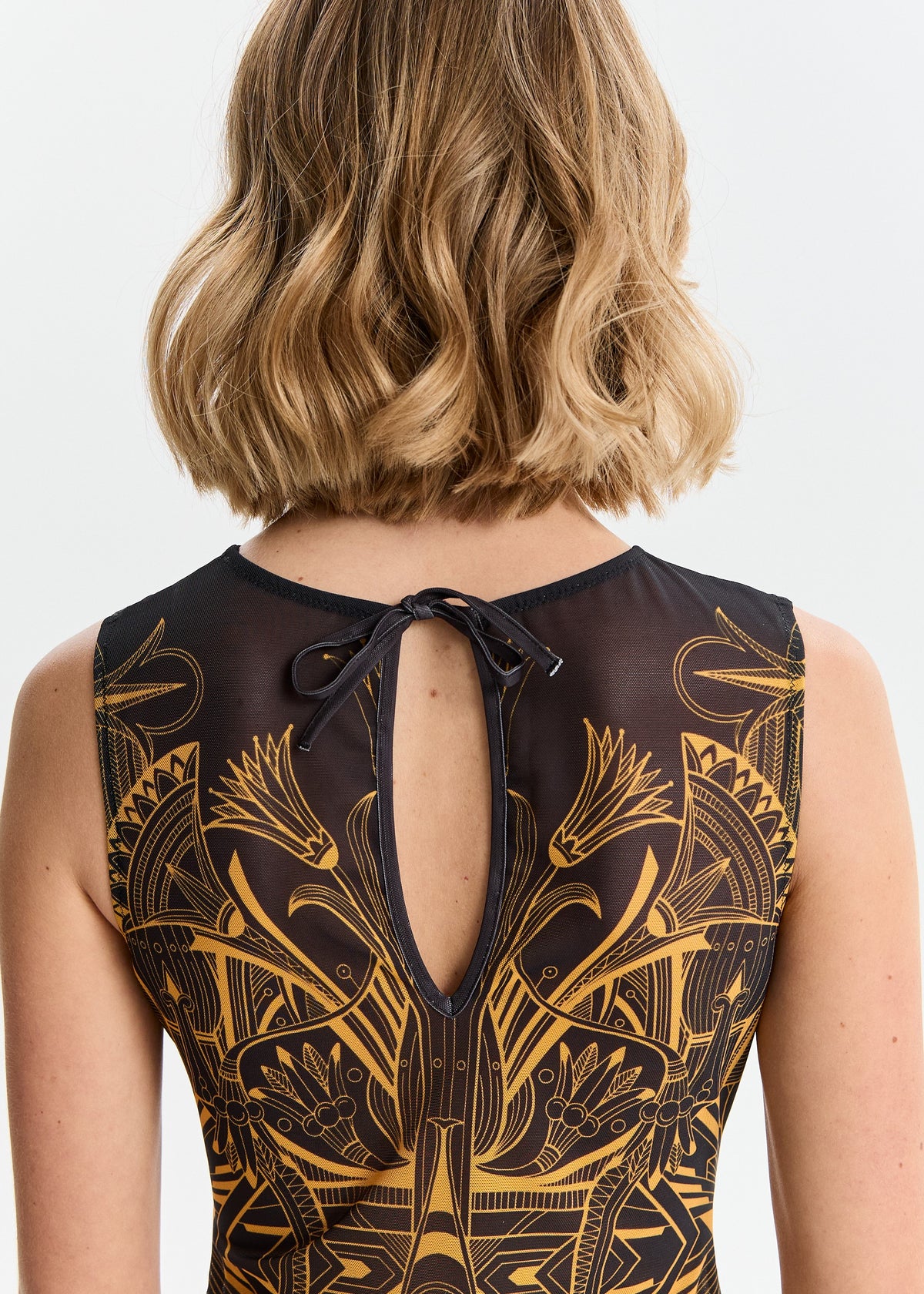 Cleopatra One-Piece – Sheer Mesh Smart Swimsuit with SPF 50