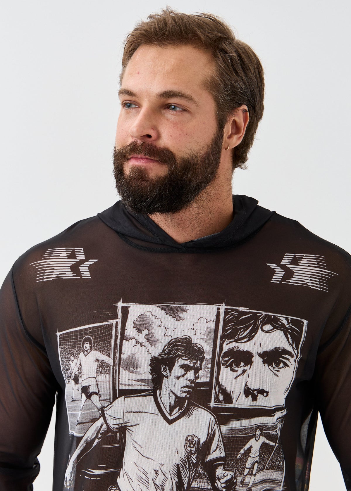 Goal Men's Mesh Rash Guard – SPF 50 Long Sleeve Swim Shirt