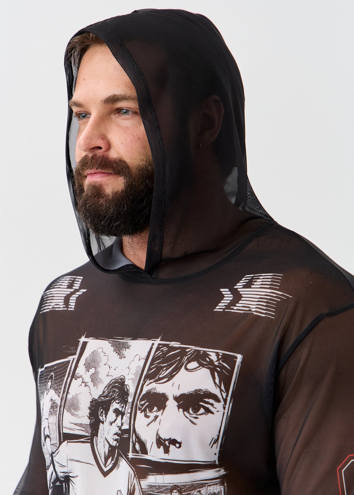 Goal Men's Mesh Rash Guard – SPF 50 Long Sleeve Swim Shirt