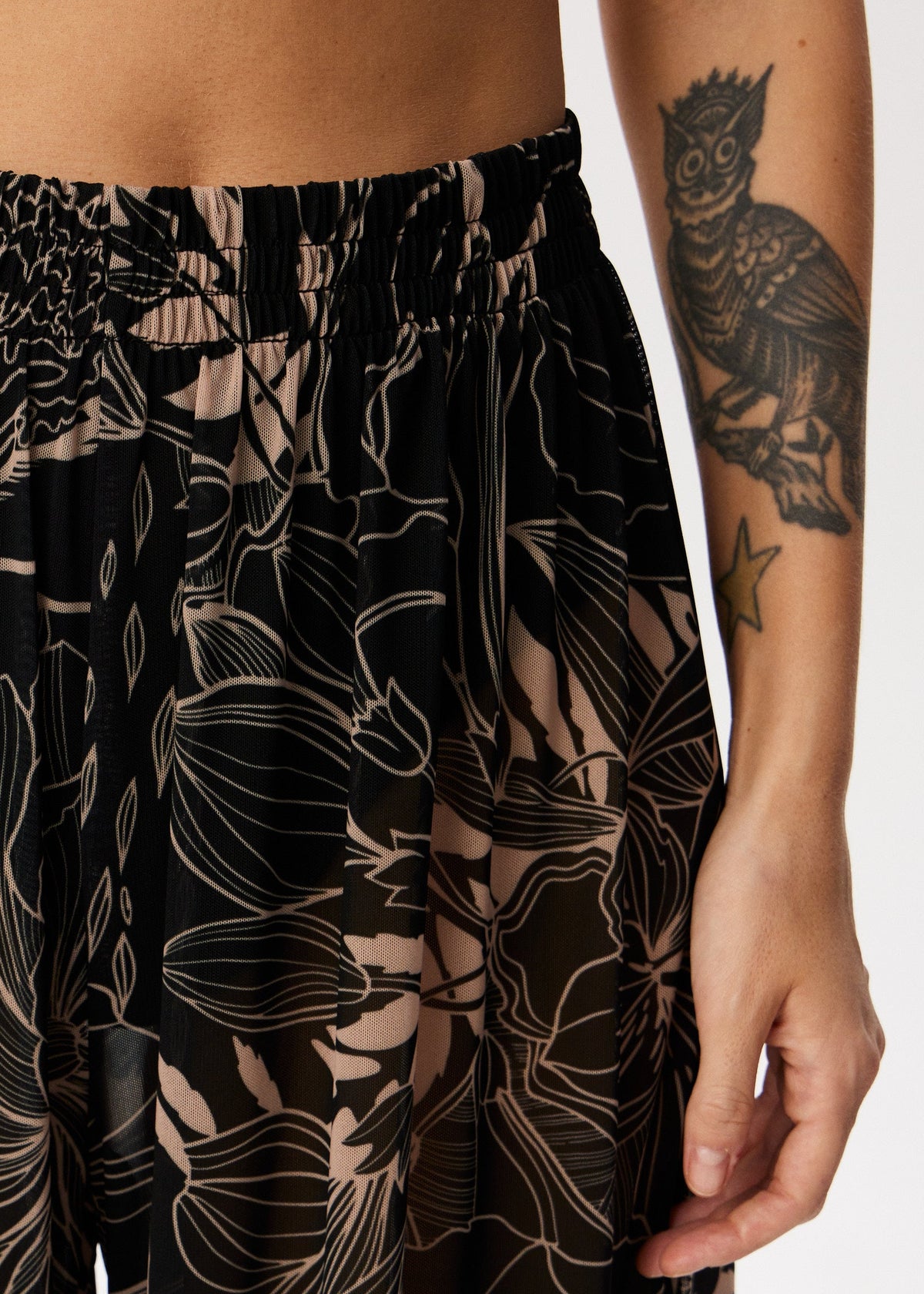 Aster Black Tattoo Palazzo Pants – Style, Comfort, and Sun Protection