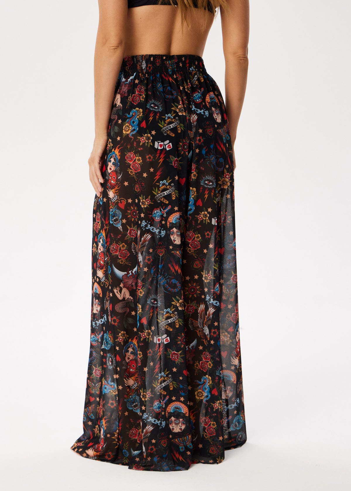 Oldschool Tattoo Palazzo Pants – Style, Comfort, and Sun Protection