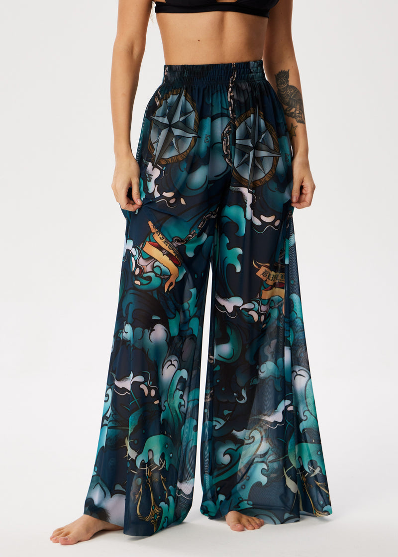 Octoрus Tattoo Palazzo Pants – Style, Comfort, and Sun Protection - BRIKOLY
