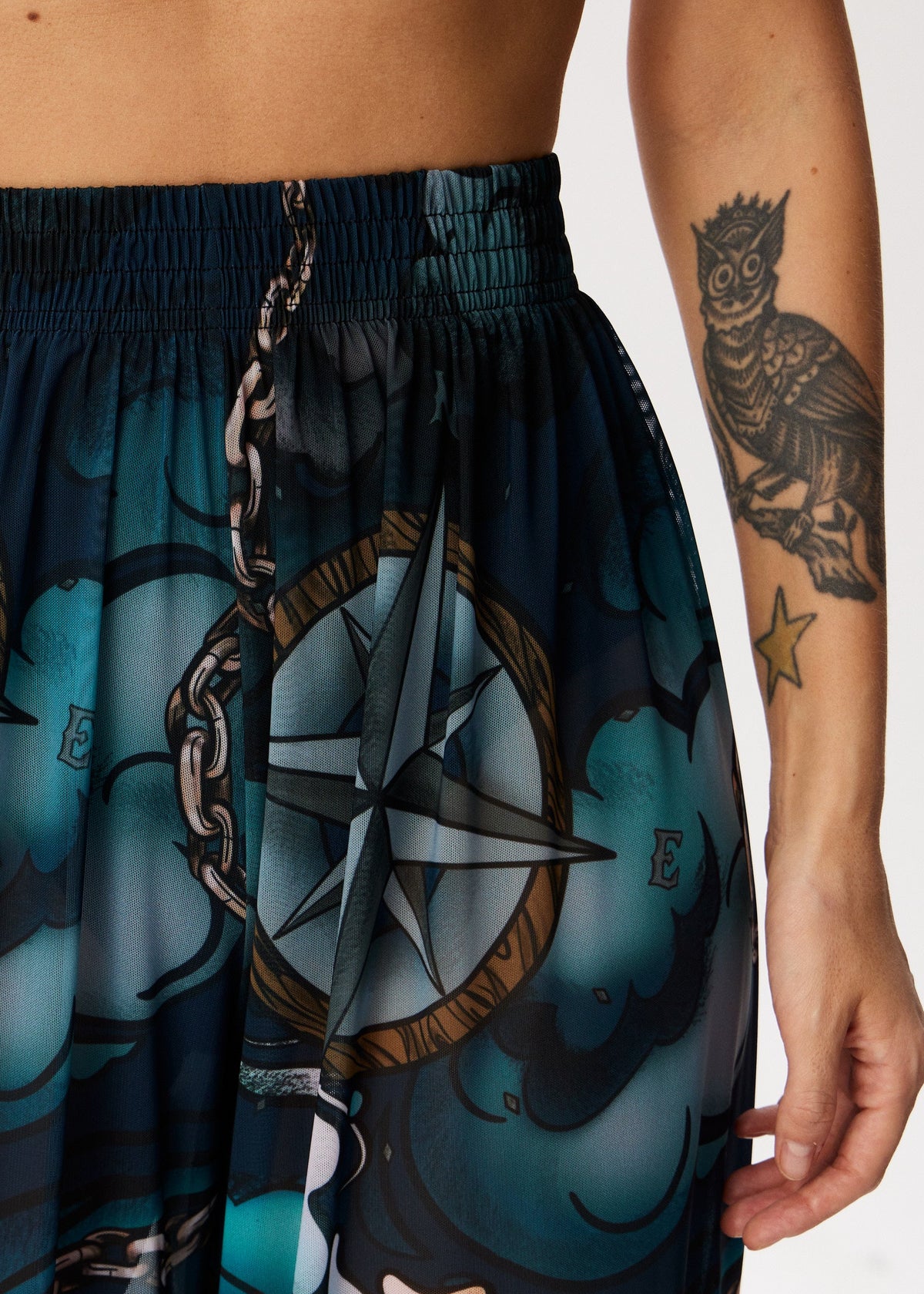 Octoрus Tattoo Palazzo Pants – Style, Comfort, and Sun Protection - BRIKOLY
