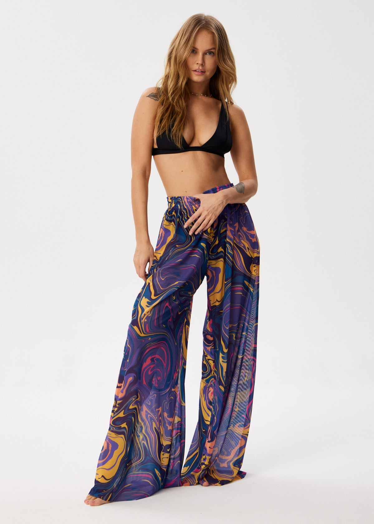 Fusion Violet Palazzo Pants – Style, Comfort, and Sun Protection