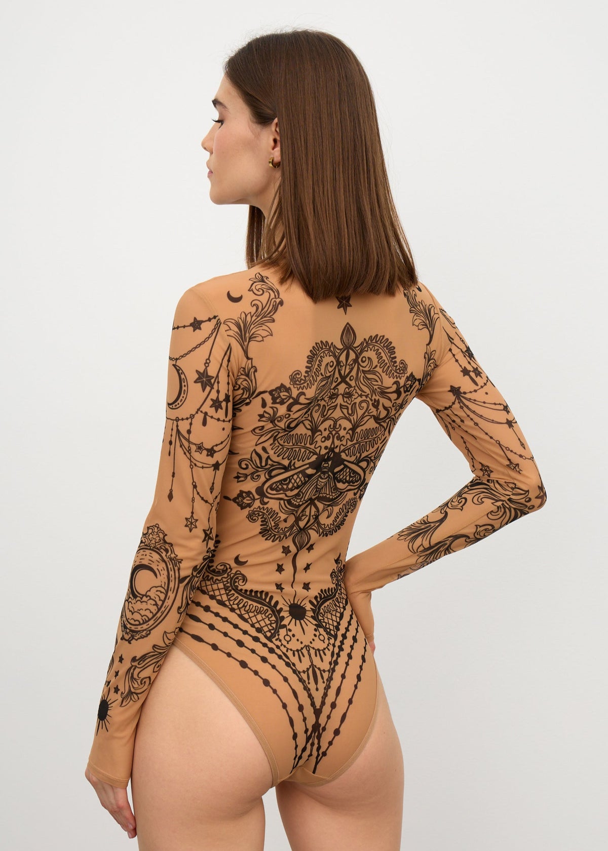 Fly Long Sleeve Bodysuit for Women – Unique Tattoo Design