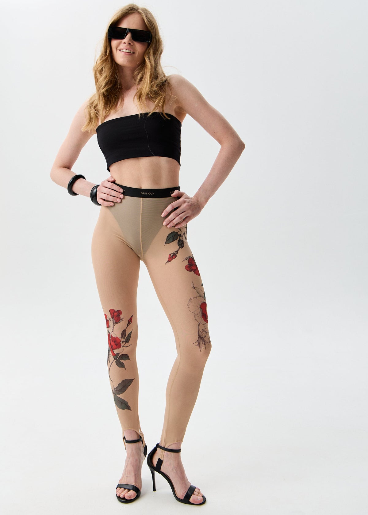 Tattoo Rose Sheer Mesh Tattoo Effect Leggings for Women – Bold & Stylish (на проверку) - BRIKOLY