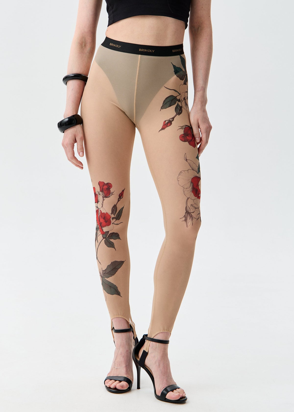 Tattoo Rose Sheer Mesh Tattoo Effect Leggings for Women – Bold & Stylish (на проверку) - BRIKOLY