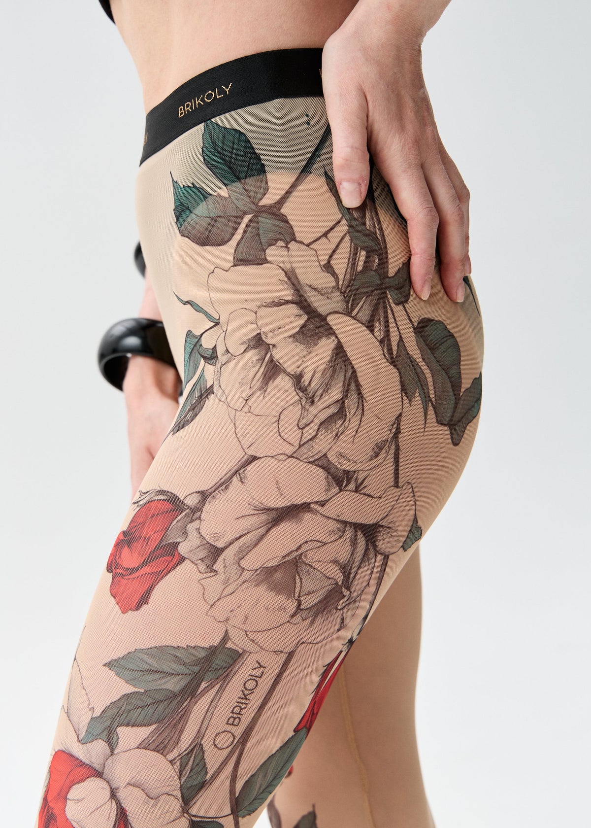 Tattoo Rose Sheer Mesh Tattoo Effect Leggings for Women – Bold & Stylish (на проверку) - BRIKOLY