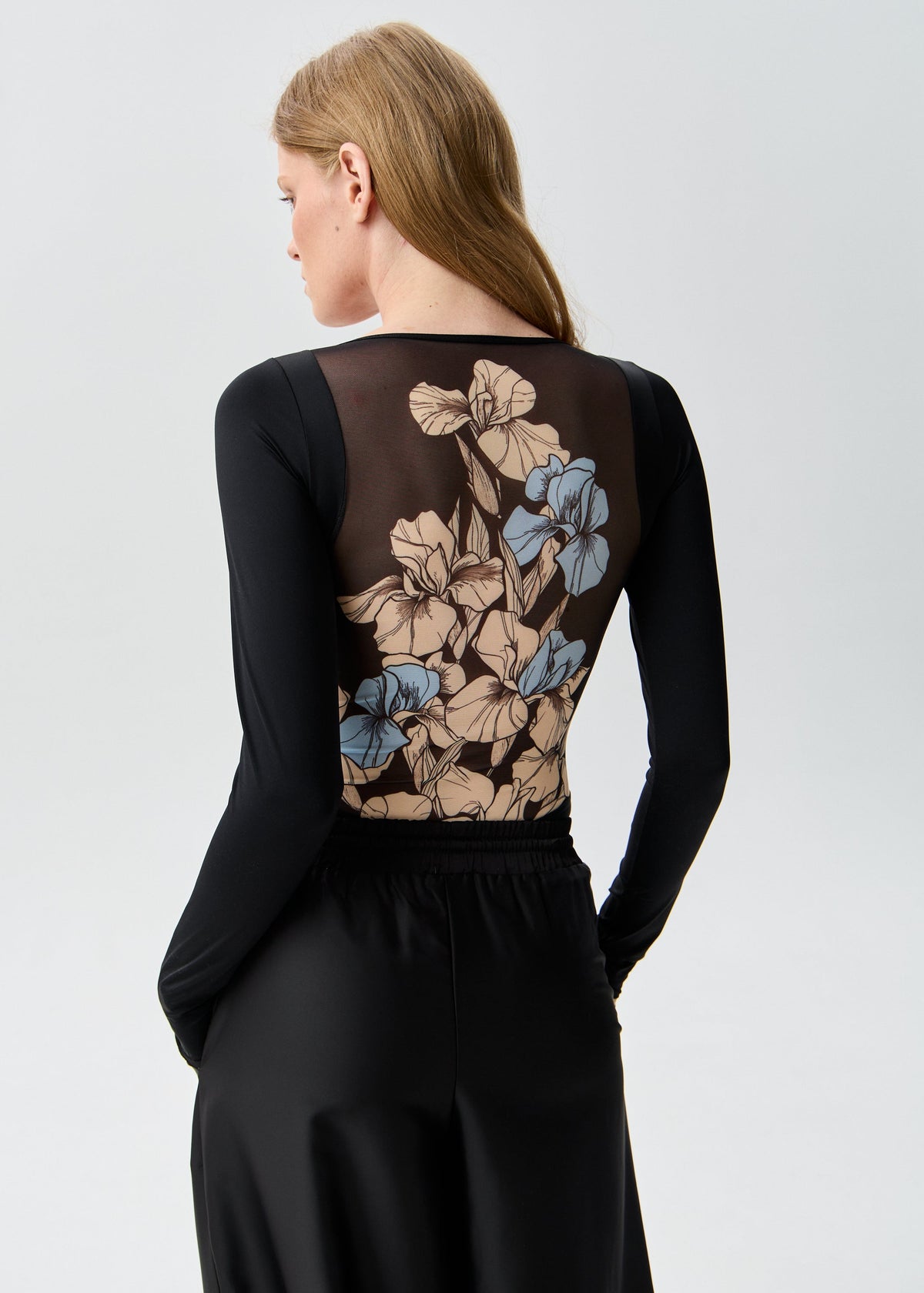 Iris Bodysuit Long Sleeve Open Back with Fake Tattoo (на проверку) - BRIKOLY