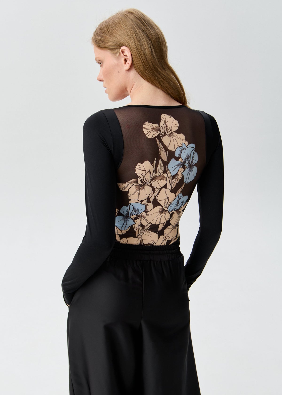 Iris Bodysuit Long Sleeve Open Back with Fake Tattoo (на проверку) - BRIKOLY