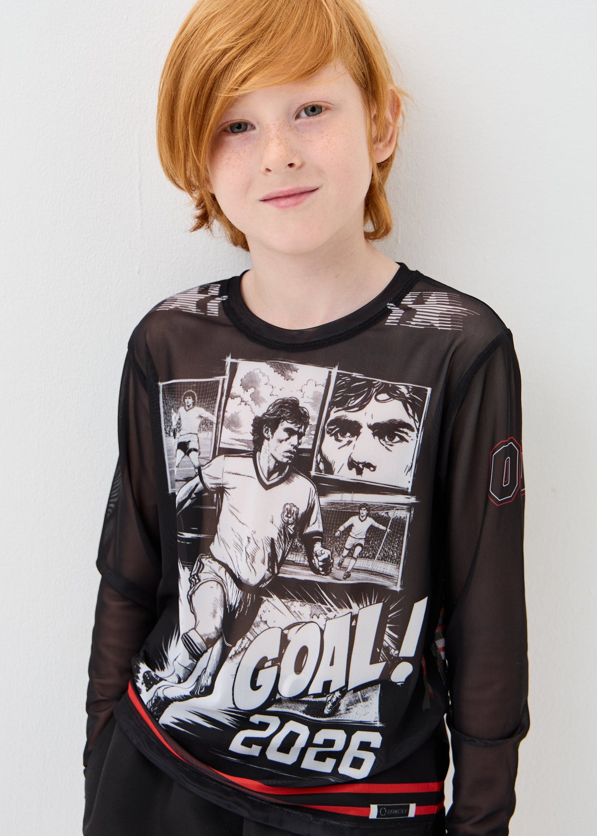 Goal Boys' Mesh Rash Guard – UPF 50 Long Sleeve Swim Shirt | Dad & Son Matching