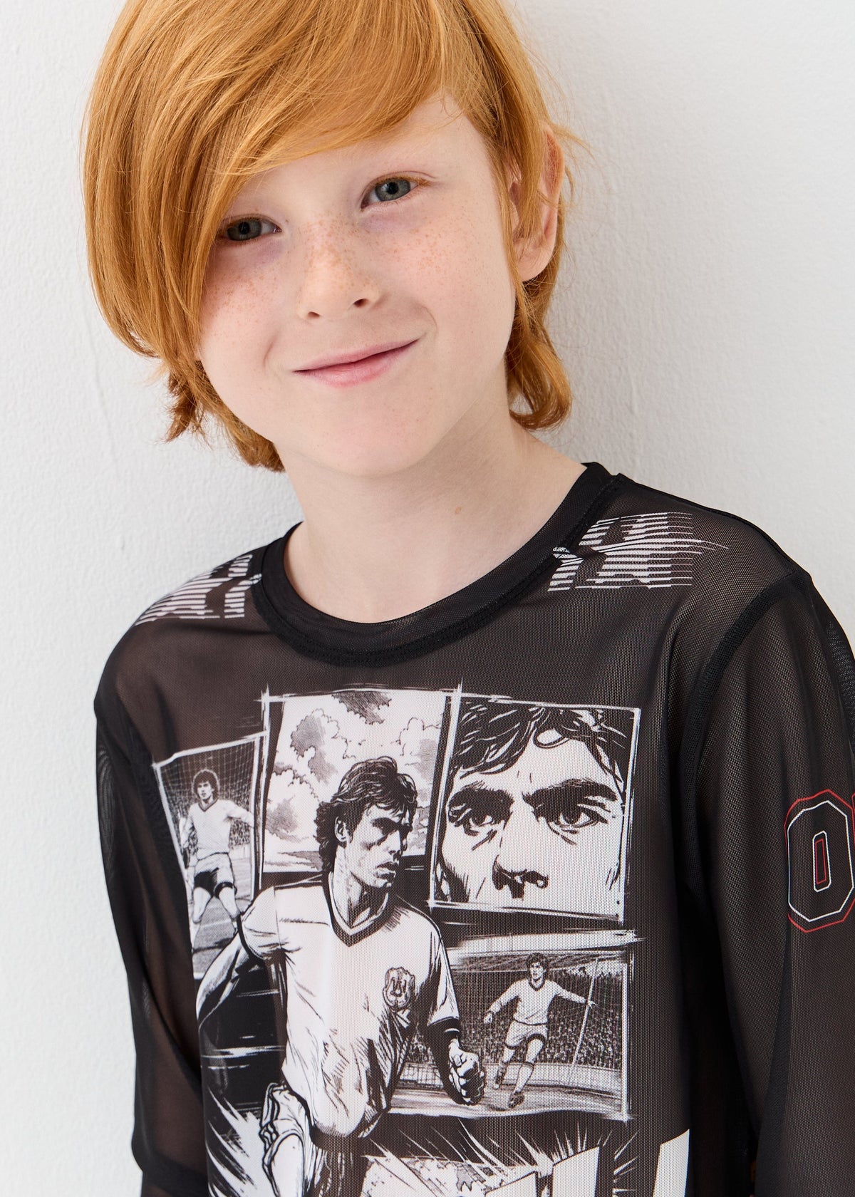 Goal Boys' Mesh Rash Guard – UPF 50 Long Sleeve Swim Shirt | Dad & Son Matching