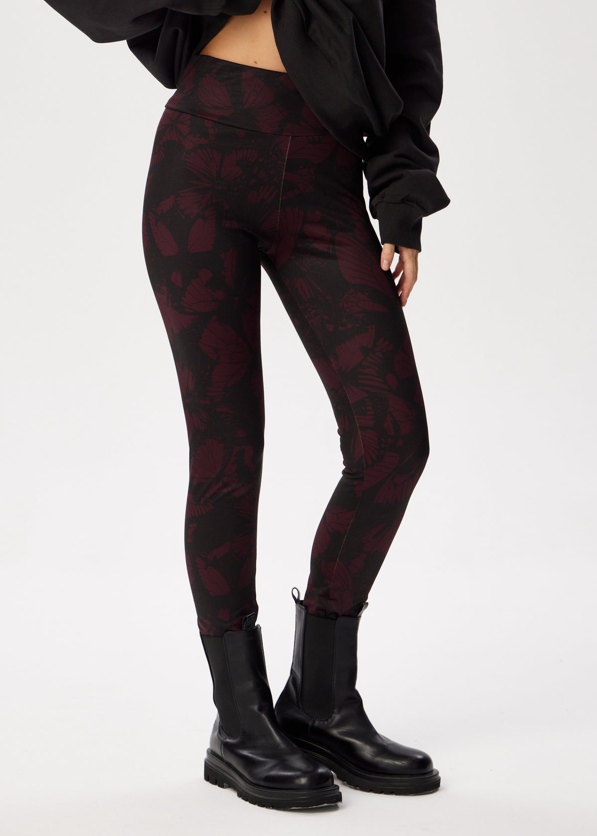 Butterfly Tattoo Print Winter Leggings – Cozy, Bold & Stylish