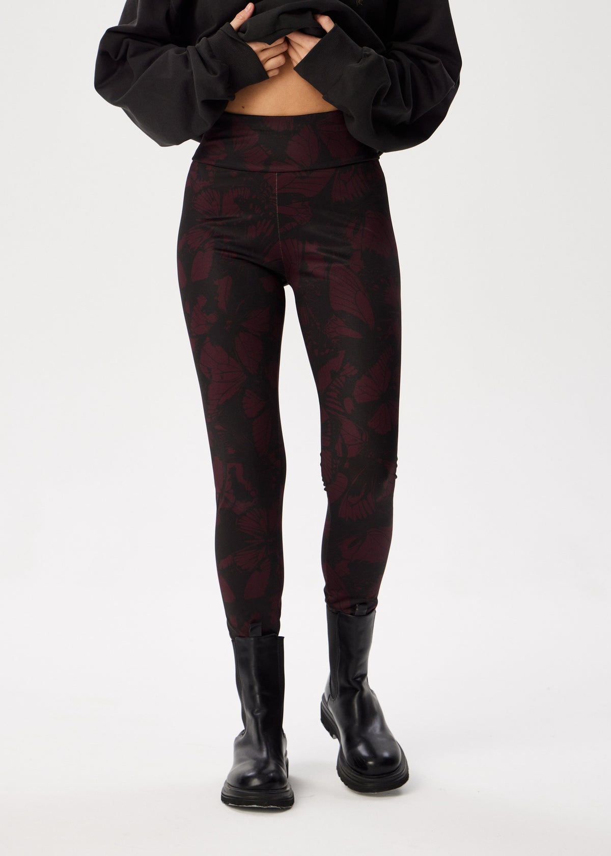 Butterfly Tattoo Print Winter Leggings – Cozy, Bold & Stylish - BRIKOLY