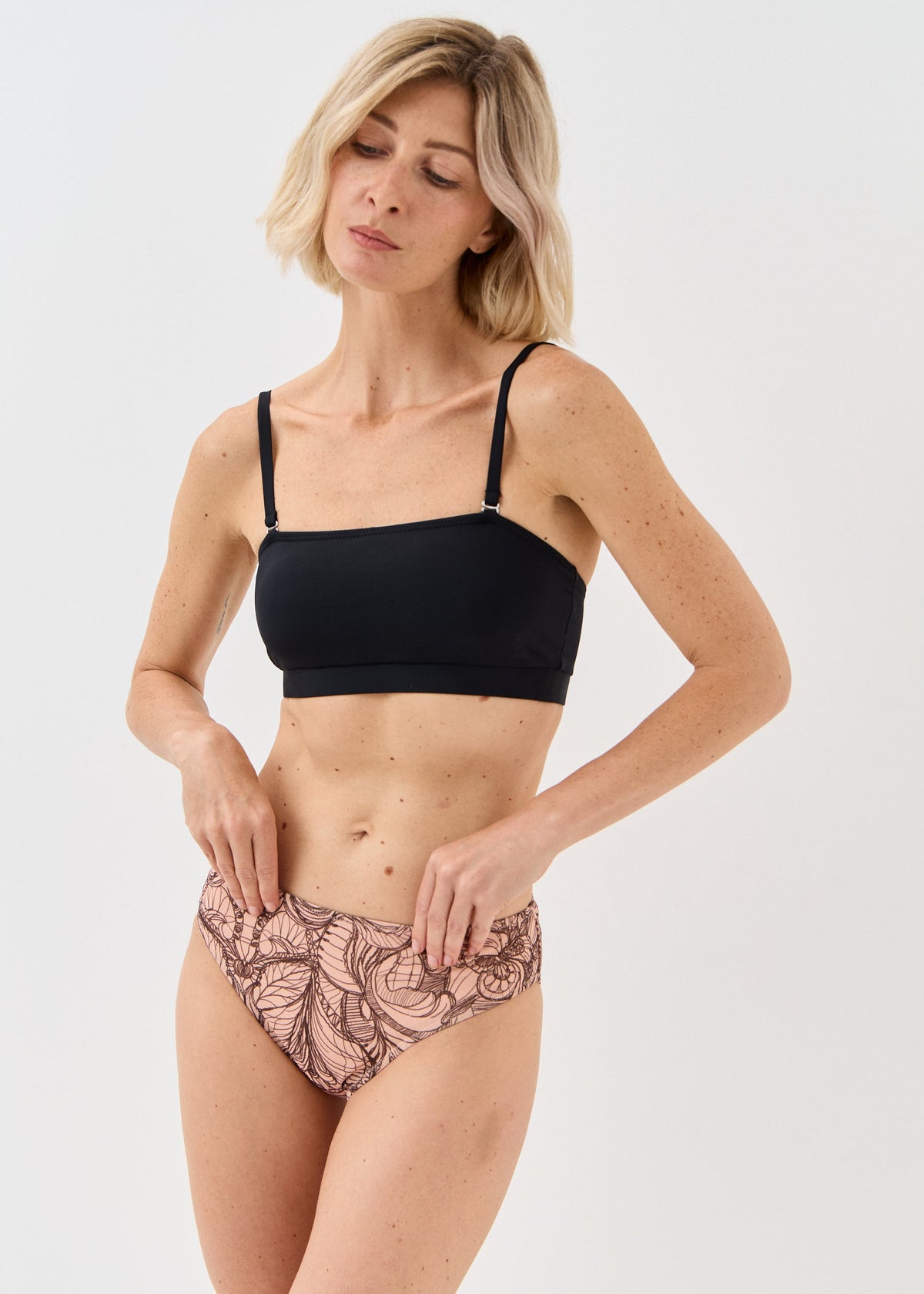 Lace Double-Layer Mesh Bikini Bottoms | Women's Designer Swimwear