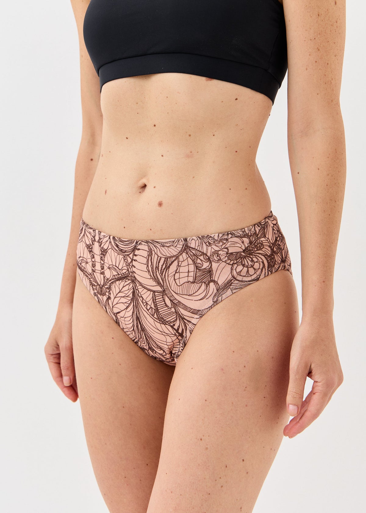 Lace Double-Layer Mesh Bikini Bottoms | Women's Designer Swimwear