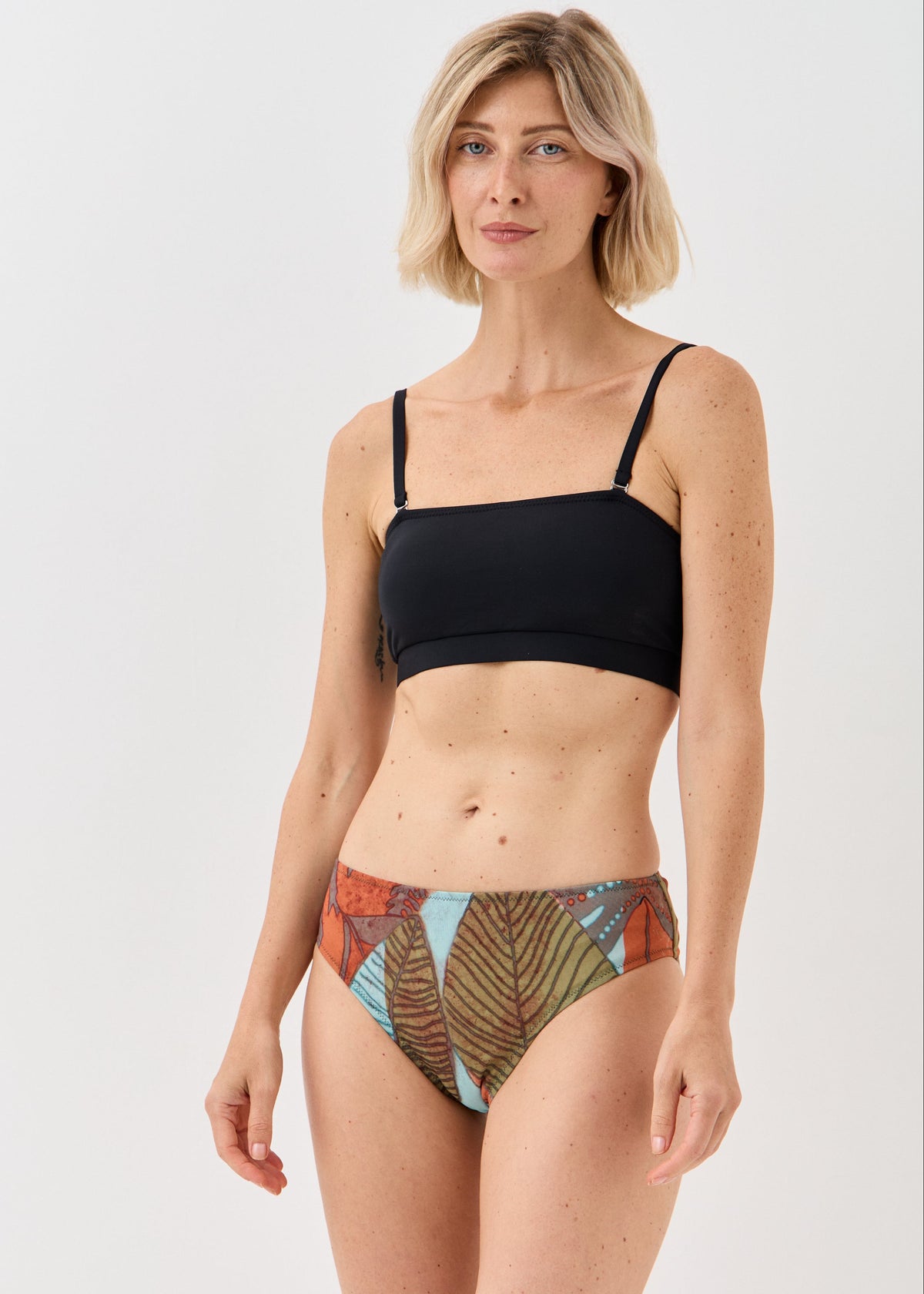 Zebra Double-Layer Mesh Bikini Bottoms | Women's Designer Swimwear