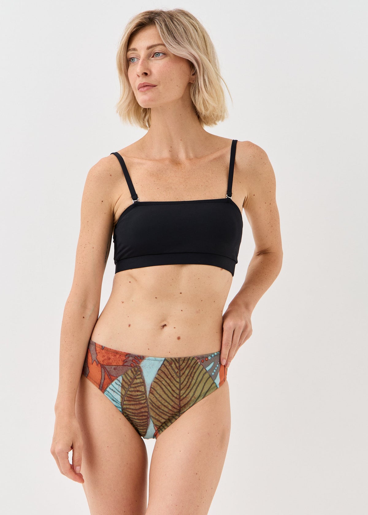 Zebra Double-Layer Mesh Bikini Bottoms | Women's Designer Swimwear