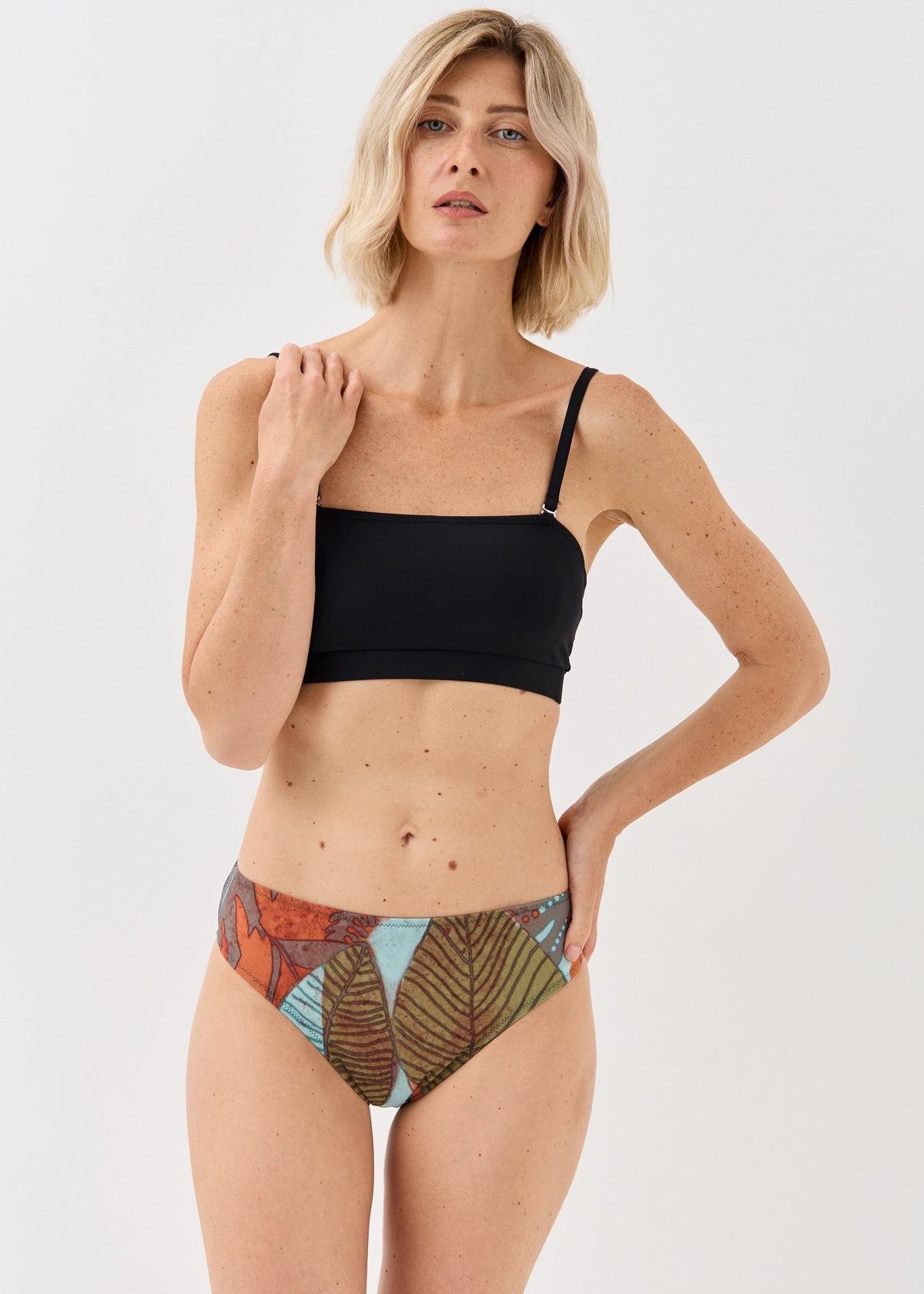 Zebra Double-Layer Mesh Bikini Bottoms | Women's Designer Swimwear