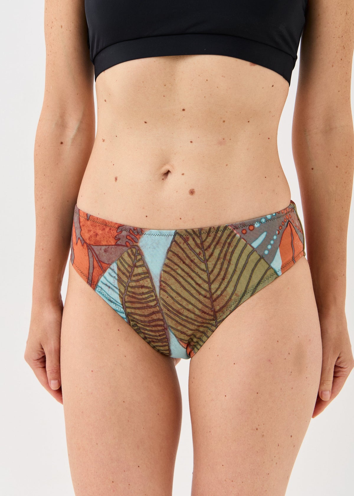 Zebra Double-Layer Mesh Bikini Bottoms | Women's Designer Swimwear