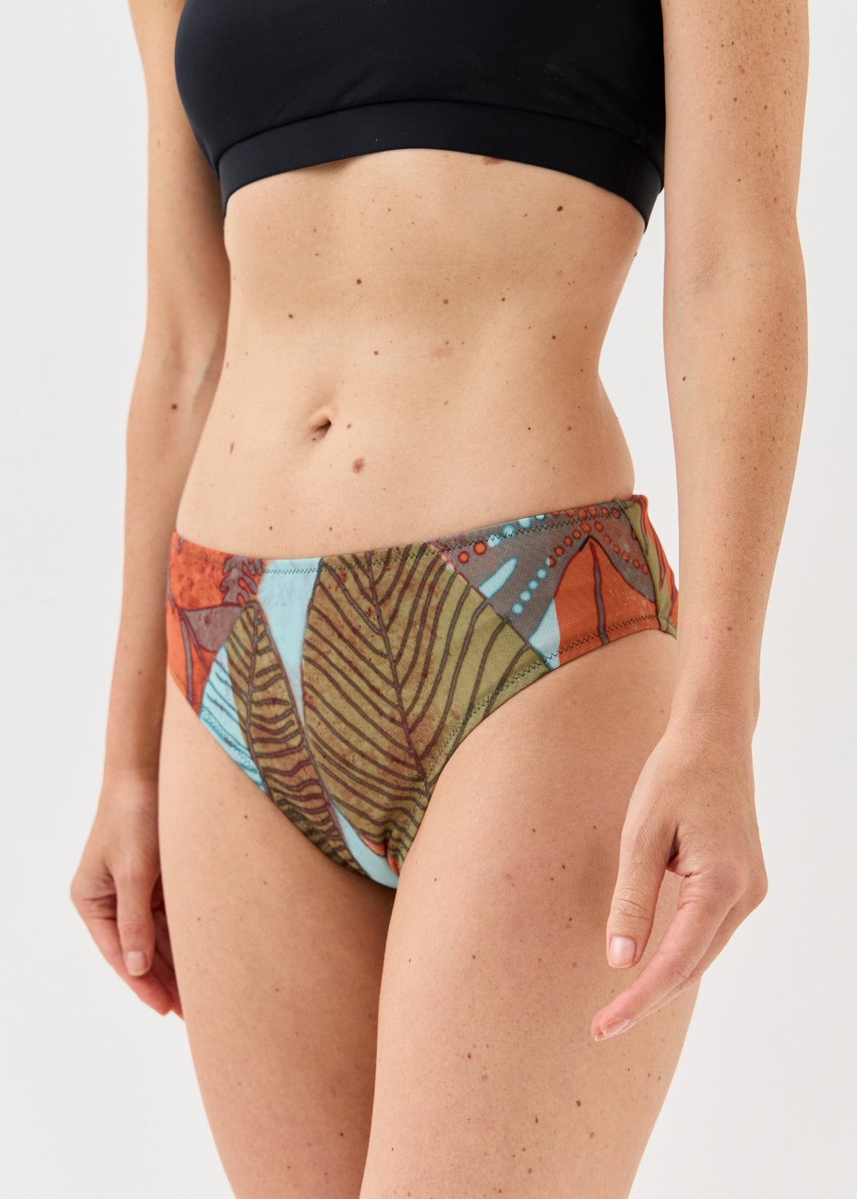 Zebra Double-Layer Mesh Bikini Bottoms | Women's Designer Swimwear