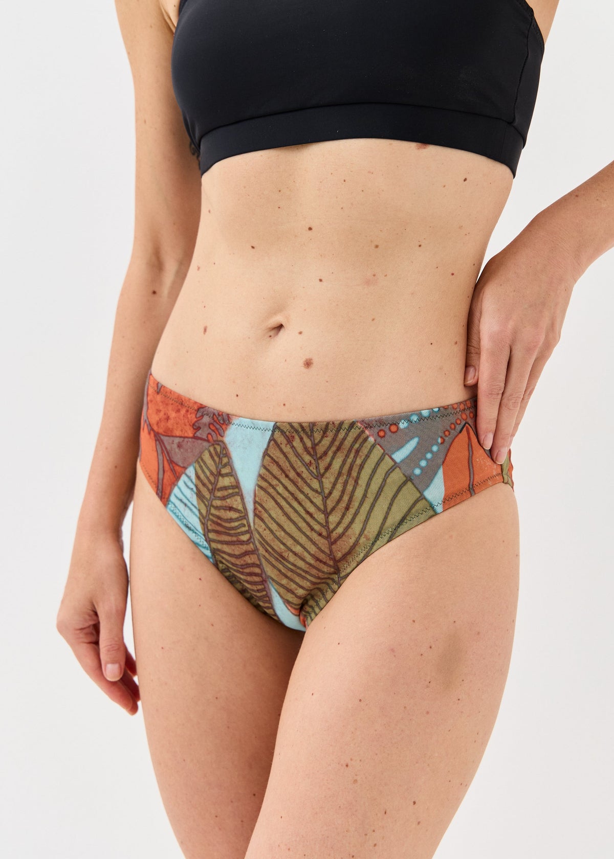 Zebra Double-Layer Mesh Bikini Bottoms | Women's Designer Swimwear