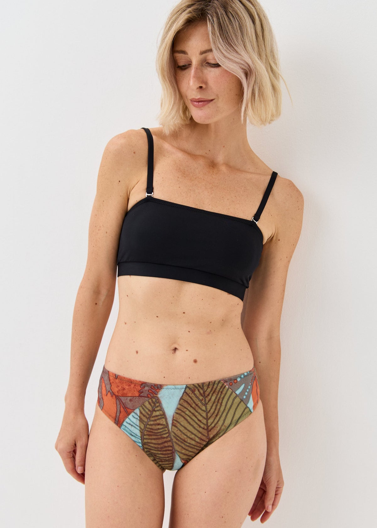 Zebra Double-Layer Mesh Bikini Bottoms | Women's Designer Swimwear