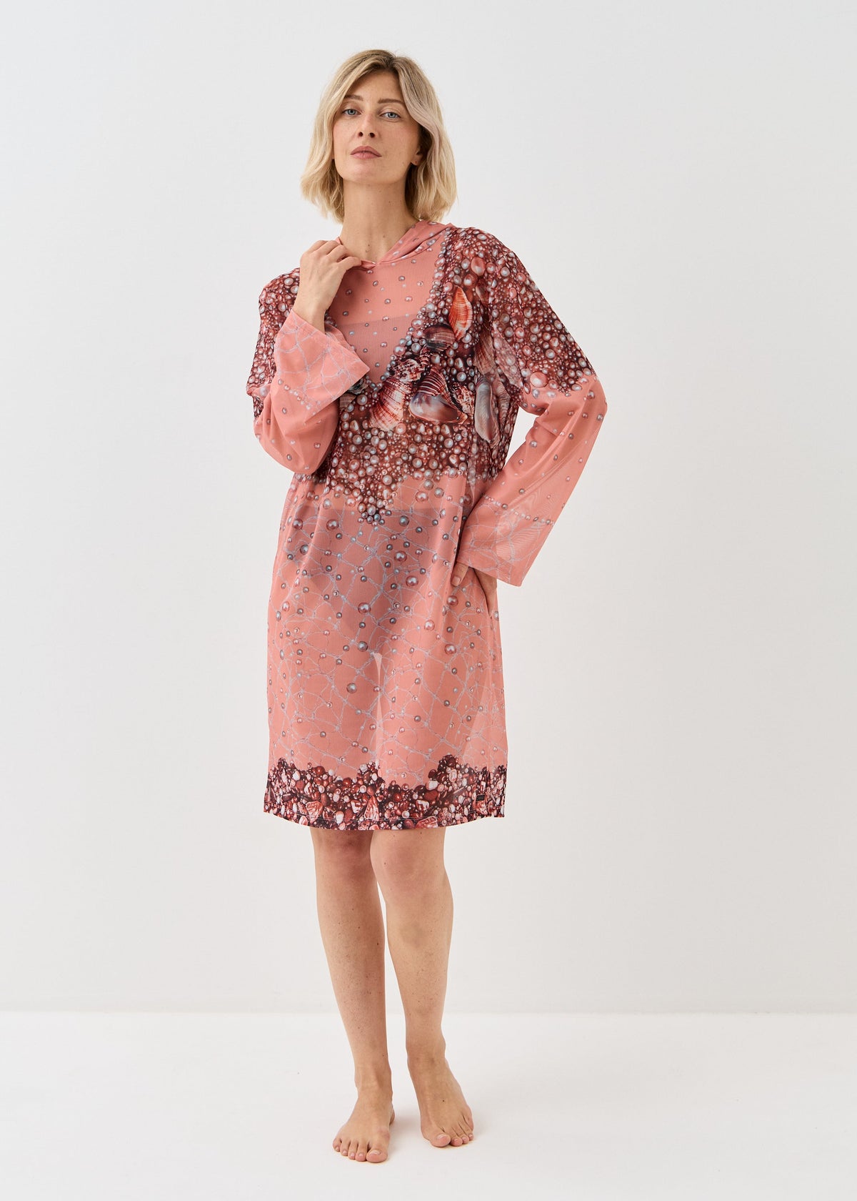 Shell Mesh Beach Tunic for Women – Lightweight UV Cover-Up with Exclusive Design - BRIKOLY