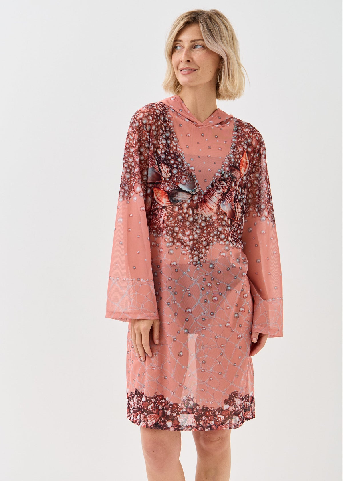 Shell Mesh Beach Tunic for Women – Lightweight UV Cover-Up with Exclusive Design - BRIKOLY