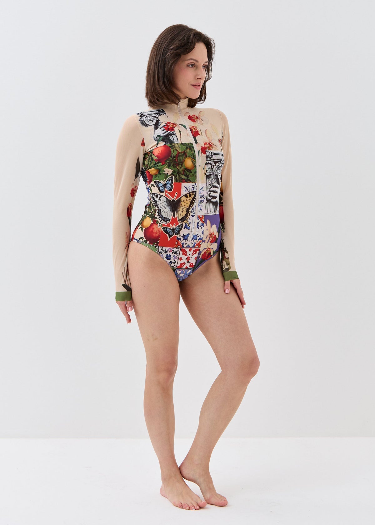 Greece Smart Mesh Rashguard Swimsuit - No Tan Lines, UV Protection (на проверку) - BRIKOLY