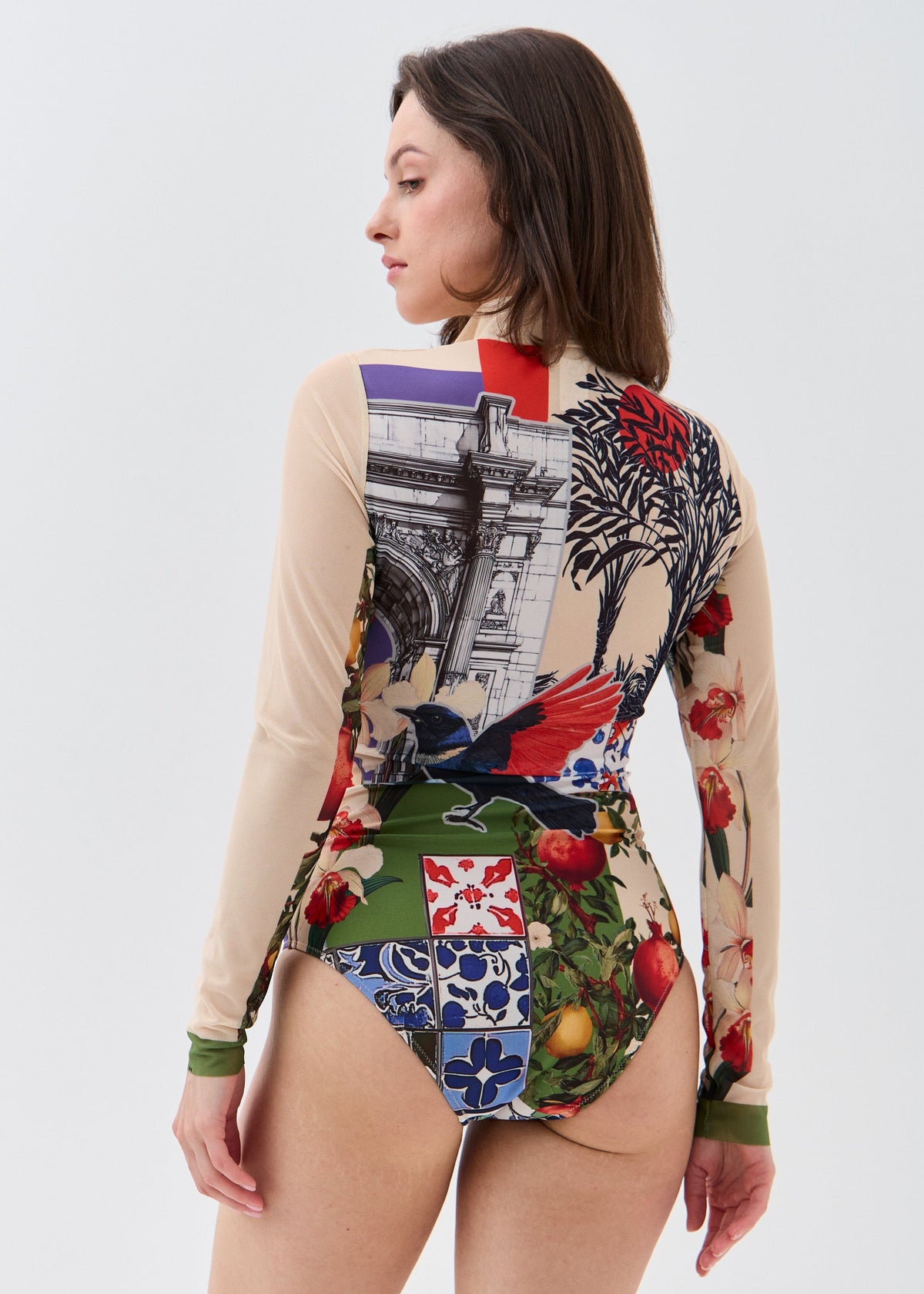 Greece Smart Mesh Rashguard Swimsuit - No Tan Lines, UV Protection (на проверку) - BRIKOLY