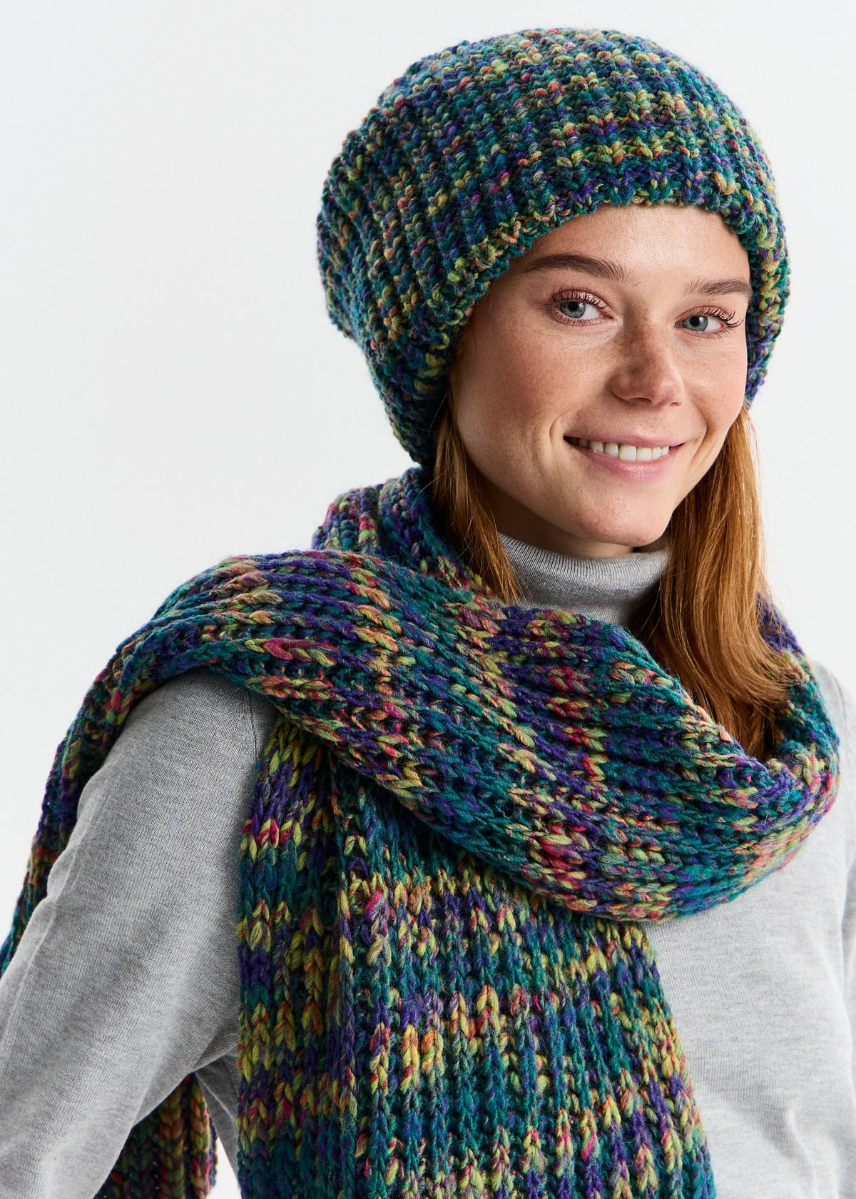 London Knit Beanie in Purple & Yellow & Blue — Soft, Warm & Effortlessly Stylish - BRIKOLY