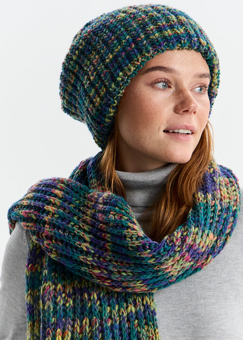 London Knit Beanie in Purple & Yellow & Blue — Soft, Warm & Effortlessly Stylish - BRIKOLY
