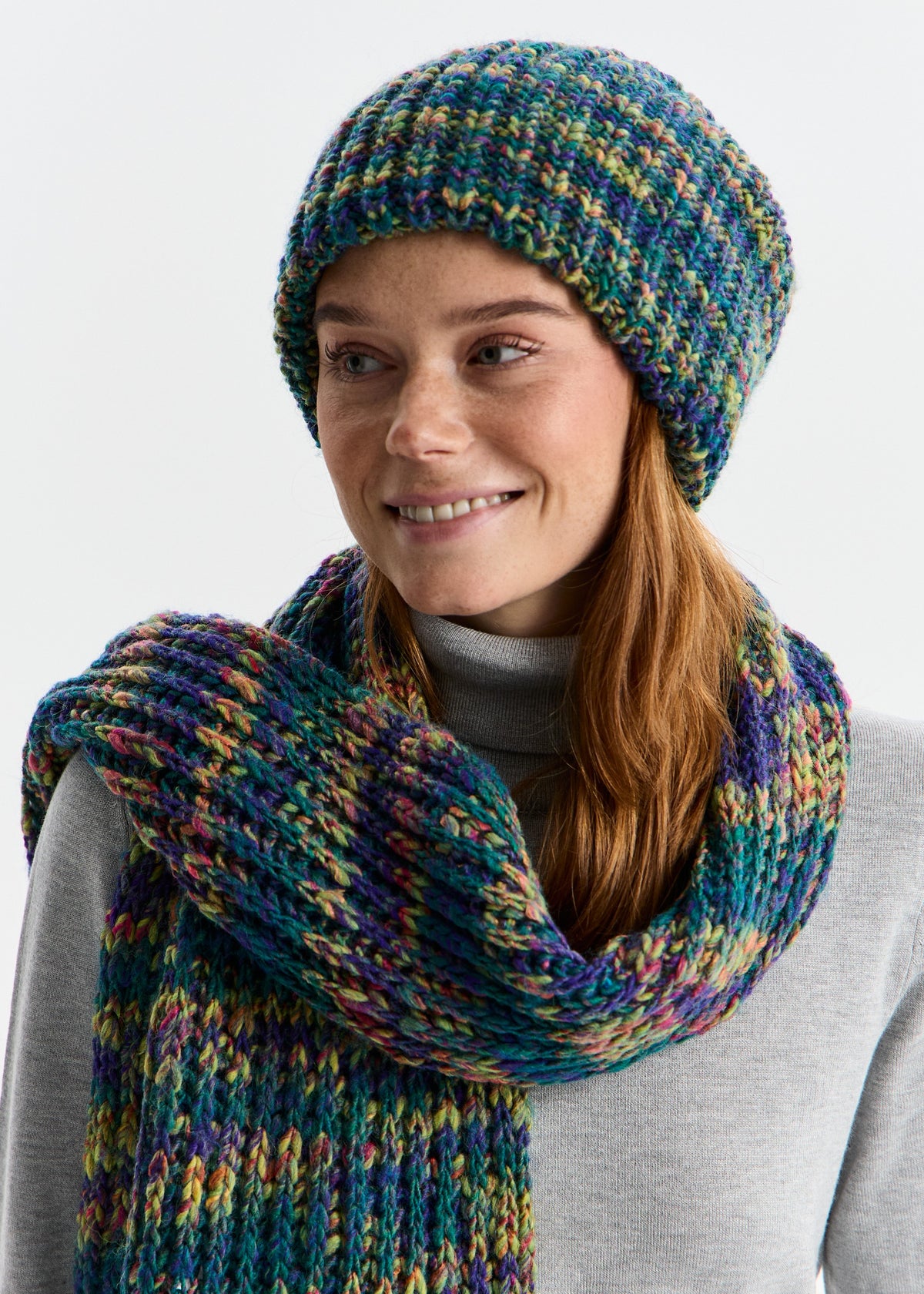 London Knit Beanie in Purple & Yellow & Blue — Soft, Warm & Effortlessly Stylish - BRIKOLY