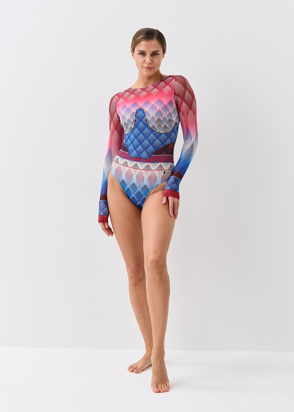 Cherry Blue Swimsuit – Exclusive Swimwear for Even, Healthy Tan with Sun Protection - BRIKOLY